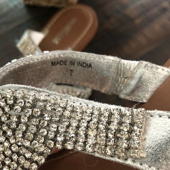 Matisse Silver Rhinestone Sandals 7 - Picture 3 of 4